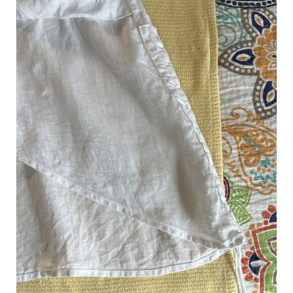 Grizas Linen Dress Size S Button Front Lagenlook Minimalist Ruched Bubble Pocket - Picture 6 of 12